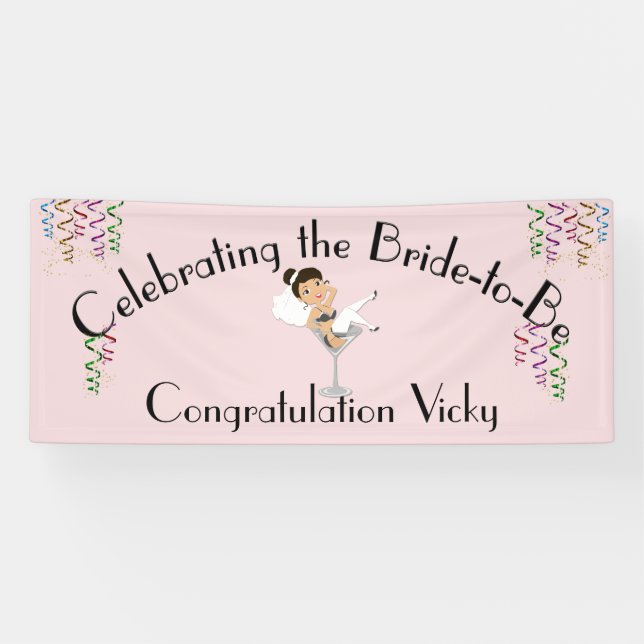 Lona Celebrando que la novia sea ducha / Fiesta (Horizontal)