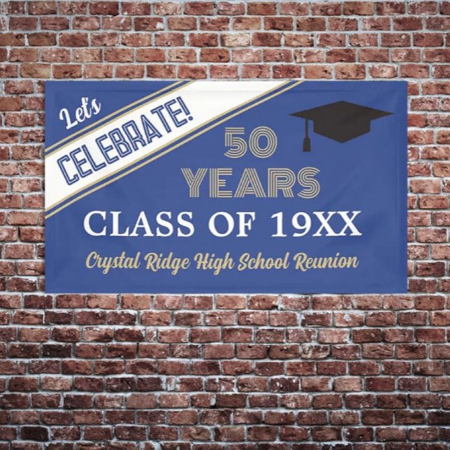 Lona ¡CELEBRAR! Cartel de la reunión de clase de 50 año (Subido por el creador)