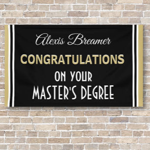 Lona ¡Celebren! ¡Maestría! Banner de graduación