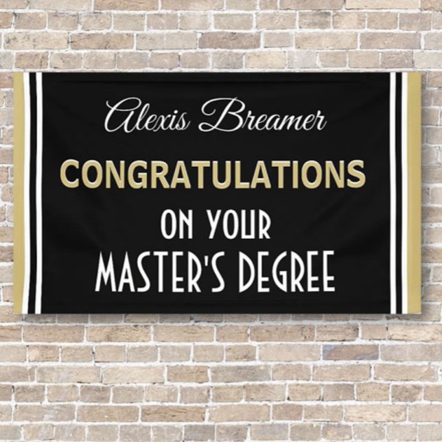 Lona ¡Celebren! ¡Maestría! Banner de graduación (Subido por el creador)
