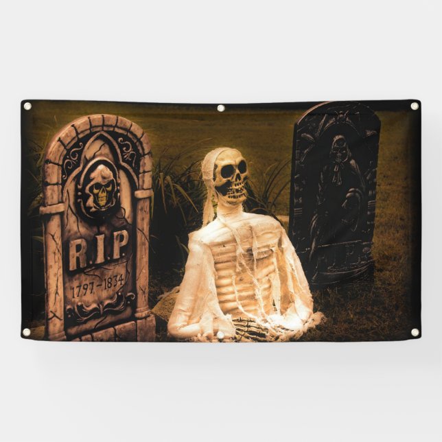 Lona Cementerio de Halloween (Horizontal)