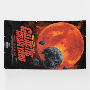 Lona Cementerio Espacial Calavera Halloween Galaxia de 