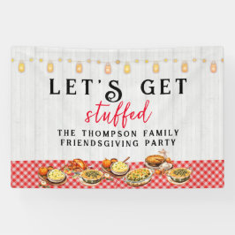 Lona Cena de Día de Acción de Gracias a Familia en Turq