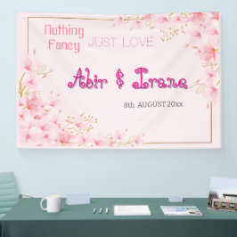 Lona Cerezo Floral Personalizado Rosa Elegante