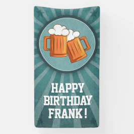 Lona Cerveza Personalizada Feliz Cumpleaños
