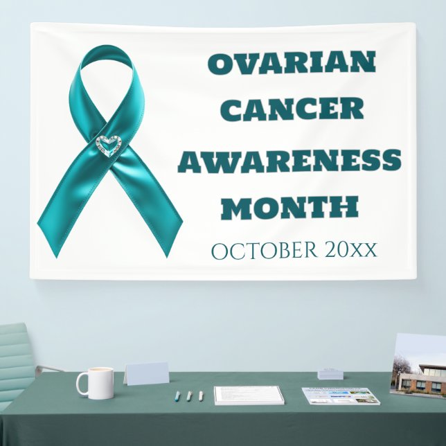 Lona Cervical cancer teal ribbon ovarian awareness (Feria)