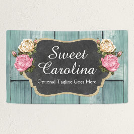 Lona Chalkboard rústico de campo de Rosas de la época d