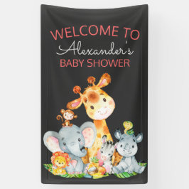 Lona Chalkboard Watercol Cute Safari Jungle Baby Shower