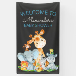 Lona Chalkboard Watercol Cute Safari Jungle Baby Shower