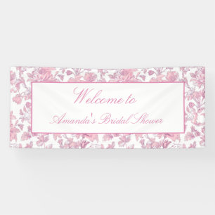 Lona Champán nupcial de Chinoiserie rosa y blanco
