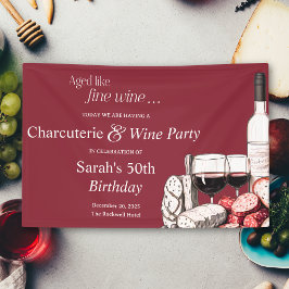 Lona Charcuterie y Vino Rojo 50 cumpleaños