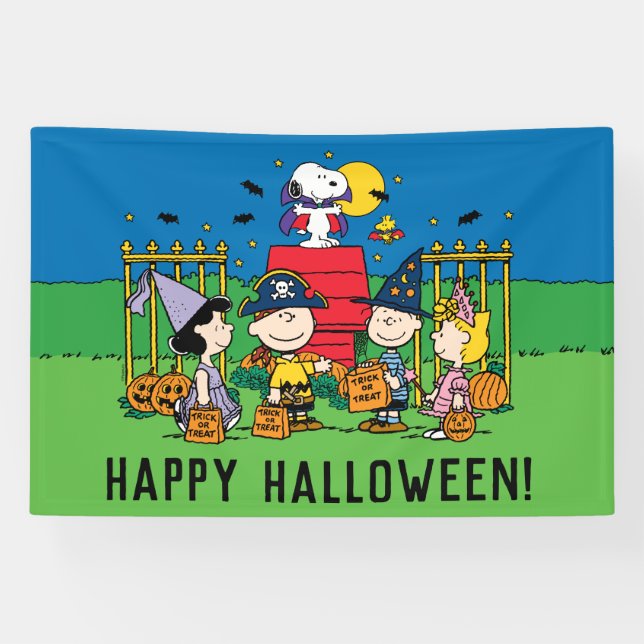 Lona Charlie Brown y Gang Halloween (Horizontal)
