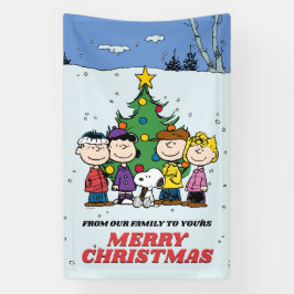 Lona Charlie Brown y Navidades de amigos