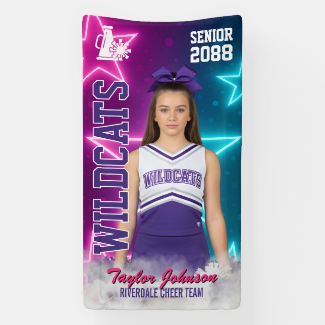 Lona Cheer Team Sports Photo Senior Cheerleading Star (Vertical)