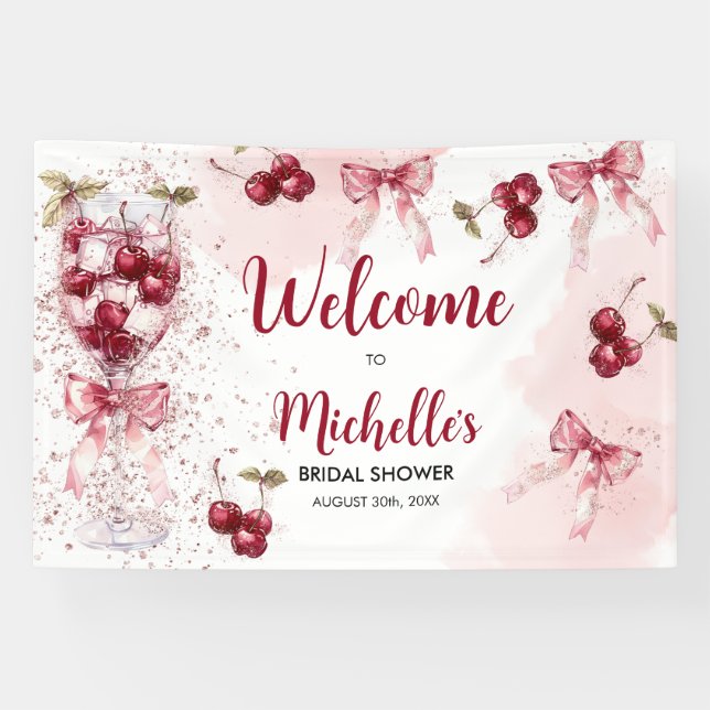 Lona Cherry en la cima de la ducha de novia en verano d (Horizontal)