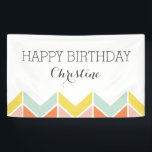 Lona Chevron alegre<br><div class="desc">Diseño de pancartas fiestas modernas y coloridas de Shelby Allison.</div>