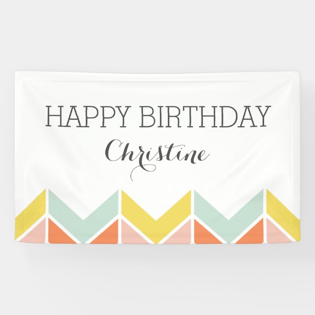Lona Chevron alegre (Horizontal)