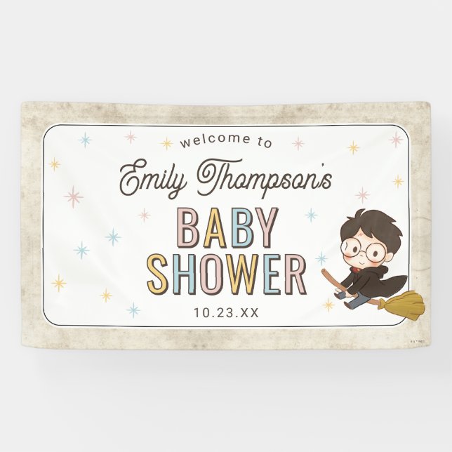 Lona Chibi Harry Potter Wizard Baby Shower (Horizontal)