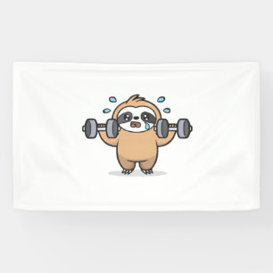 Lona Chibi Sloth Gym Fail - Cute Kawaii Funny Workout A