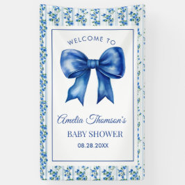 Lona Chic Boho Blue Wildflower Boy floral Baby Shower 