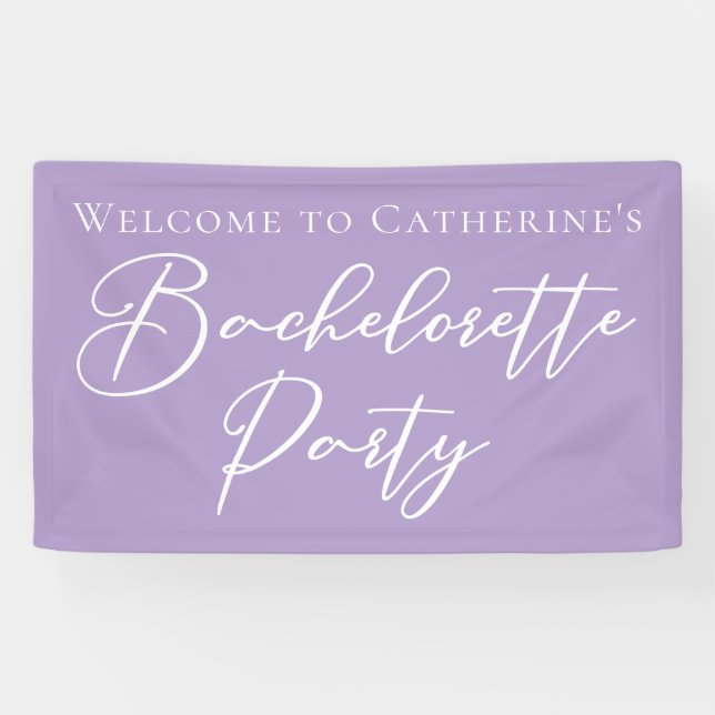 Lona Chic Lilac Purple Bachelorette Party Custom (Horizontal)