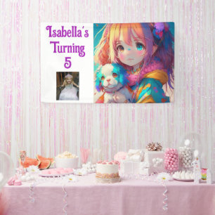 Lona Chica Anime Bonita Personalizada con Cachorro