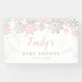Lona Chica Baby Shower De Copos De Nieve De Invierno Ro