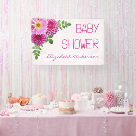 Lona Chica Baby Shower Pink Purple Dahlia