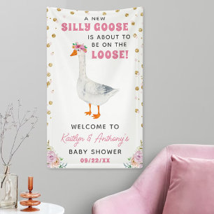 Lona Chica de acuarela rosa Silly Goose Baby Shower