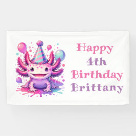 Lona Chica de cumpleaños personalizado | Anime Axolotl