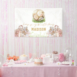 Lona Chica de lujo Cumpleaños Oro Rosa