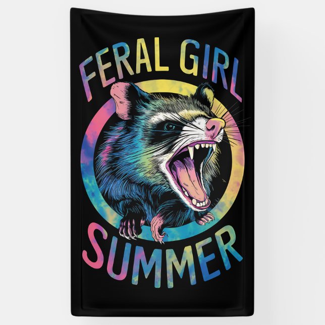 Lona Chica Feral Summer Opossum Tye Raccoon (Vertical)