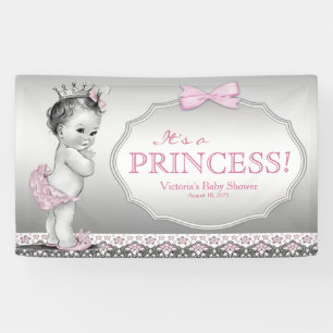 Lona Chica Princesa de Vintage Baby Shower