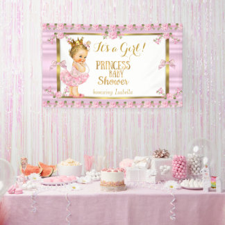 Lona Chica rubia Princesa Baby Shower Oro rosa Tutu