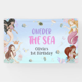 Lona Chica Sirena Primer Fiesta de Cumpleaños