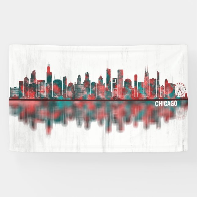 Lona Chicago Illinois Skyline (Horizontal)