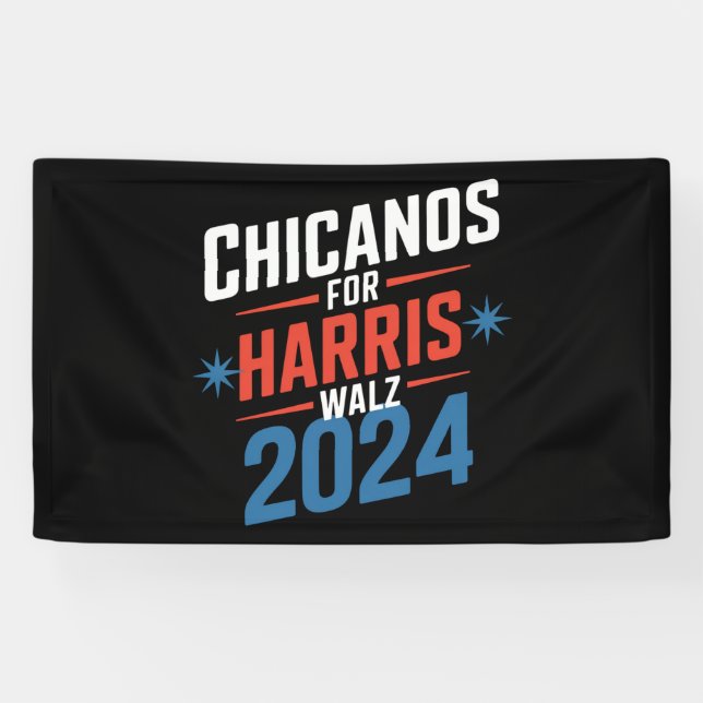 Lona Chicanos por Harris Walz 2024 (Horizontal)