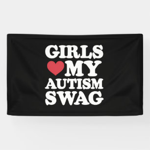 Lona Chicas Aman Mi Swagger de Autismo Divertido Concie