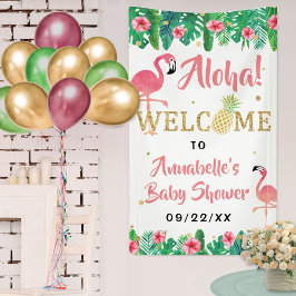 Lona Chicas de Summer Beach Luau Tropical Baby Shower