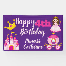 Lona Chicas del Castillo Princesa Personalizada Feliz C