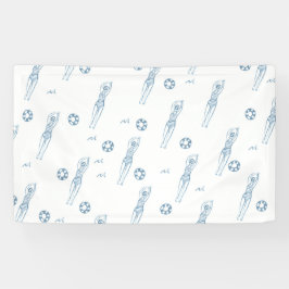 Lona Chicas del equipo de natación de Snicro artístico 