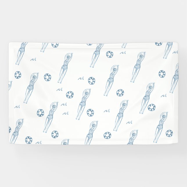 Lona Chicas del equipo de natación de Snicro artístico  (Horizontal)