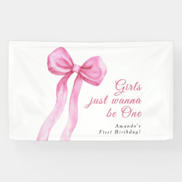 Lona Chicas solo quieren ser Fiestas de un primer cumpl