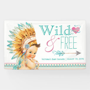 Lona Chicas Tribal Salvaje y Libre Baño de Bebé Boho