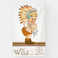 Chicas Wild and Free Tribal Boho Baby Shower