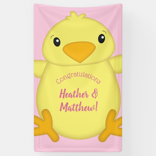 Lona Chick Baby Shower Pink (Vertical)