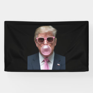 Lona Chicle Rosa Divertido Presidente EEUU Trump