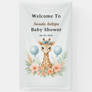 Lona Chico de Shower de Bebé Jirafa Adorable Safari A