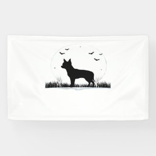 Lona Chihuahua Dog - Halloween Moon Silhouette Classic