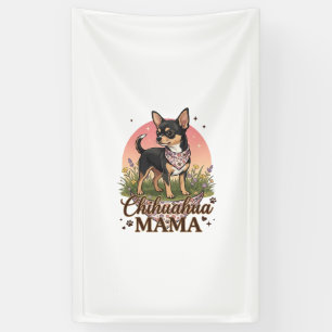 Lona Chihuahua Mama Perro Bandana Floral Rosa_1